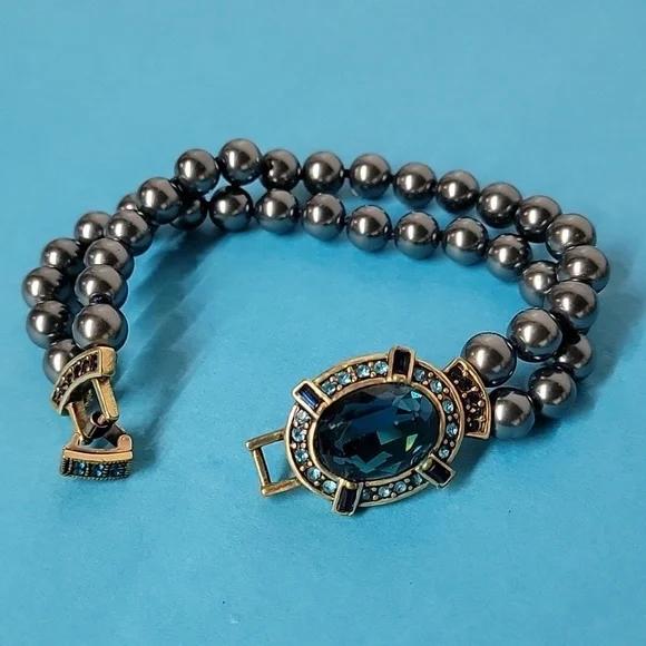 7 PIECE Heidi Daus Lavish Layers Crystal Accented Necklace Bracelet Ring Earring - Picture 5 of 16